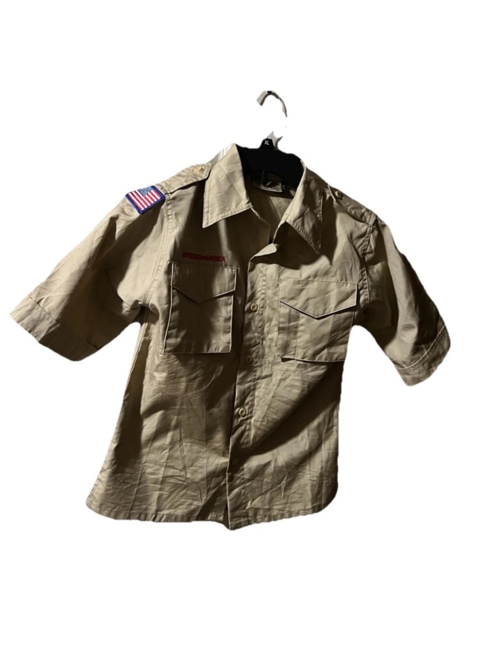 Boys  Khaki Short-Sleeve Scout Shirt - Tan
Sz Med